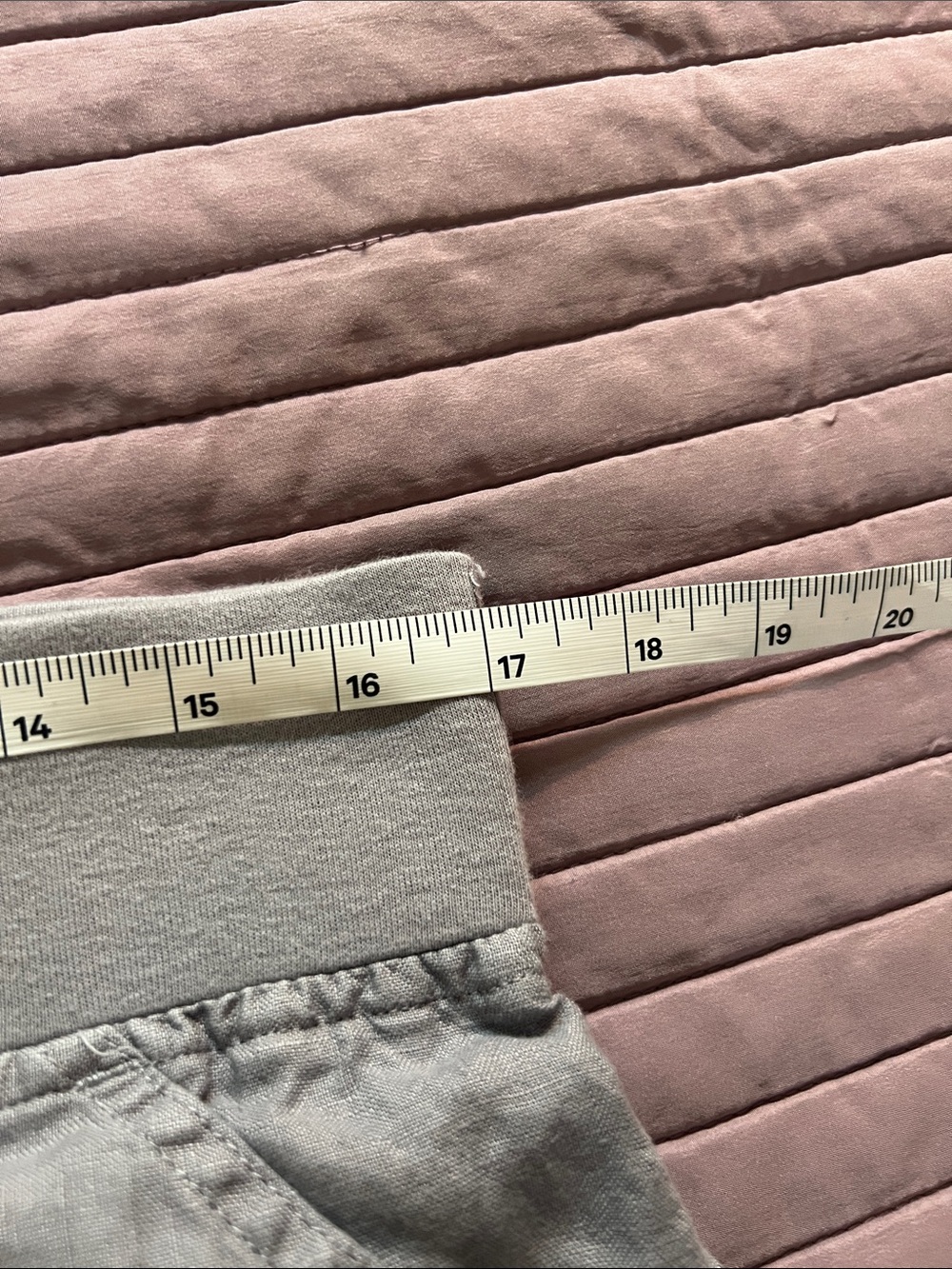 Allen Allen Light Gray Elastic-Waist Linen Chinos size Large - Picture 7 of 11